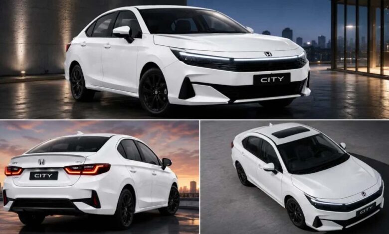 नई Honda City Facelift 2026 भारत में लॉन्च, दमदार फीचर्स और हाइब्रिड ऑप्शन से बढ़ी हलचल नई-honda-city-facelift-2026-भारत-में-लॉन्च,-दमदार-फीचर्स-और-हाइब्रिड-ऑप्शन-से-बढ़ी-हलचल